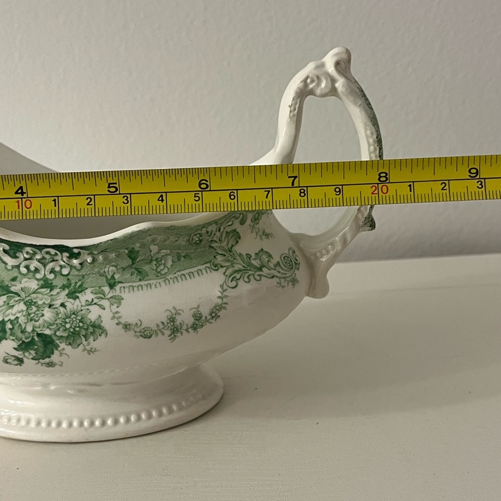 Vintage Johnson Brothers The Florentine Green Pattern  Gravy Boat England - Picture 12 of 15